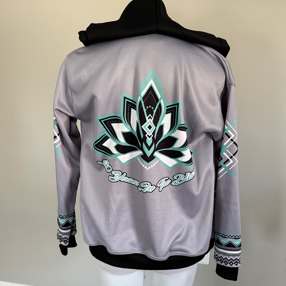 Lifted Creations Lotus Gray and Black Women's Jacket